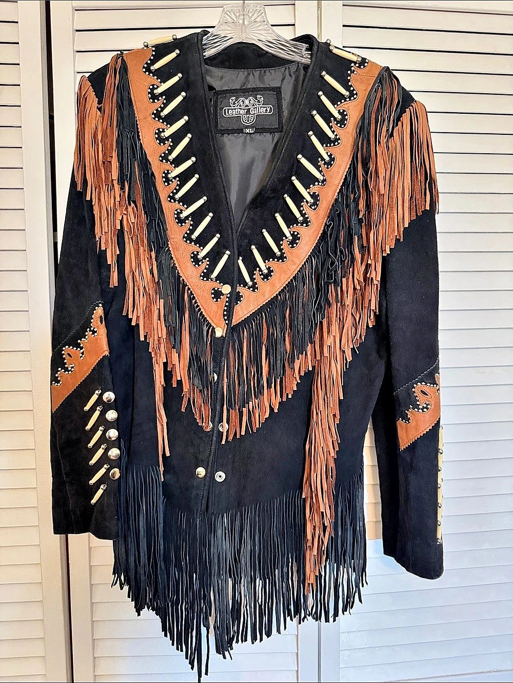 Leather Gallery Fringe Western Suede Jacket XL